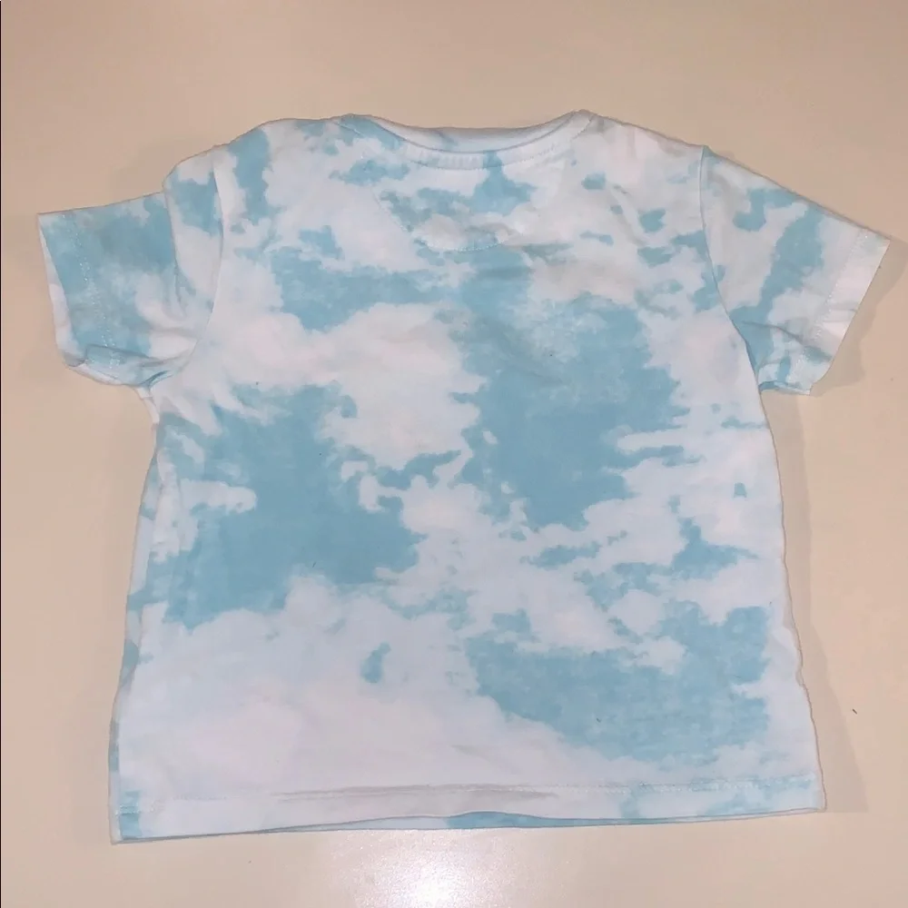 Ralph Lauren Polo Bear Fisherman Teal Aqua Blue Short Sleeve Tie-Dye Tee 12m